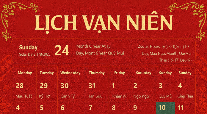 Lịch Vạn Niên 2025 - Tra Cứu Lịch Âm Chính Xác Nhất