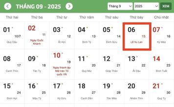 Lễ Vu Lan 2025 là ngày mấy?