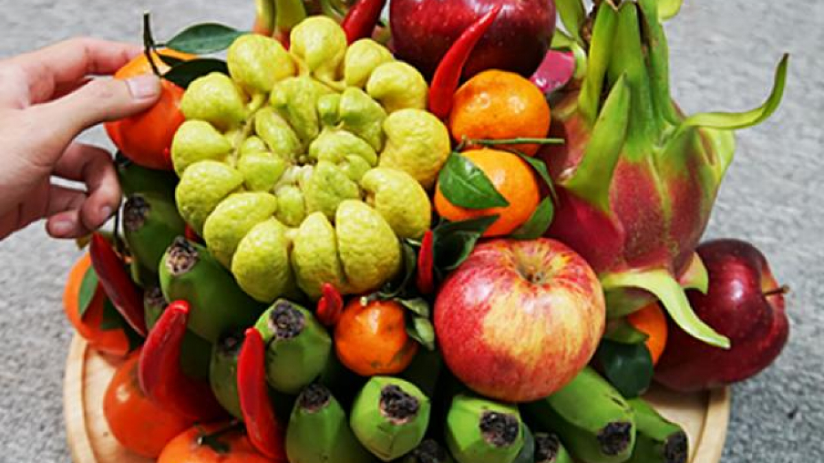 Mâm ngũ quả cúng Phật Đản